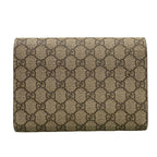 Gucci Wallet Dionysus GG Supreme Dark Brown Beige Chain Leather Shoulder Bag — view 2