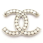 Chanel Brooch CC Logo Silver Clear — view 2