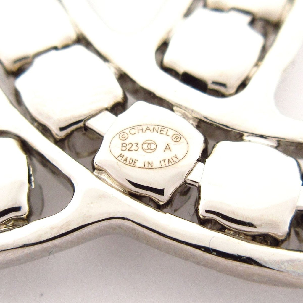 Chanel Brooch CC Logo Silver Clear — view 3