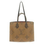 Louis Vuitton On The Go MM Monogram Giant Reverse Canvas Tote Bag Hand Double — view 3
