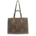 Louis Vuitton On The Go MM Monogram Giant Reverse Canvas Tote Bag Hand Double