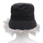 Prada Fur Re-Nylon Bucket Hat Black — view 4