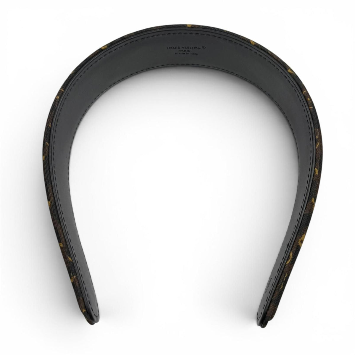 Louis Vuitton Headband LV Safari Monogram Leather Brown — view 4