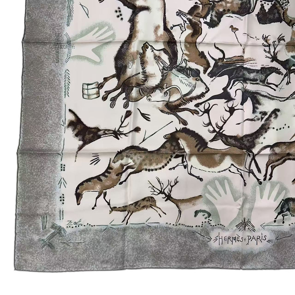Hermes Carre 90 Silk Scarf Premieres Mains First Hand Multicolor — view 4