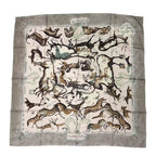 Hermes Carre 90 Silk Scarf Premieres Mains First Hand Multicolor