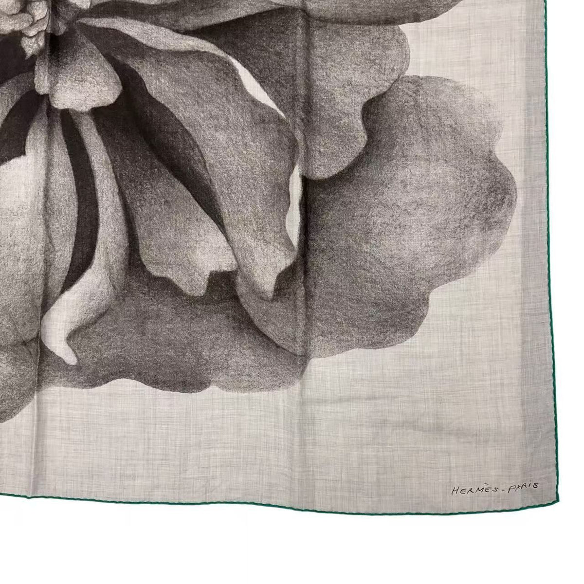 Hermes Scarf Cashmere Carre 140 Rose of Alma Une Pour Gray — view 5