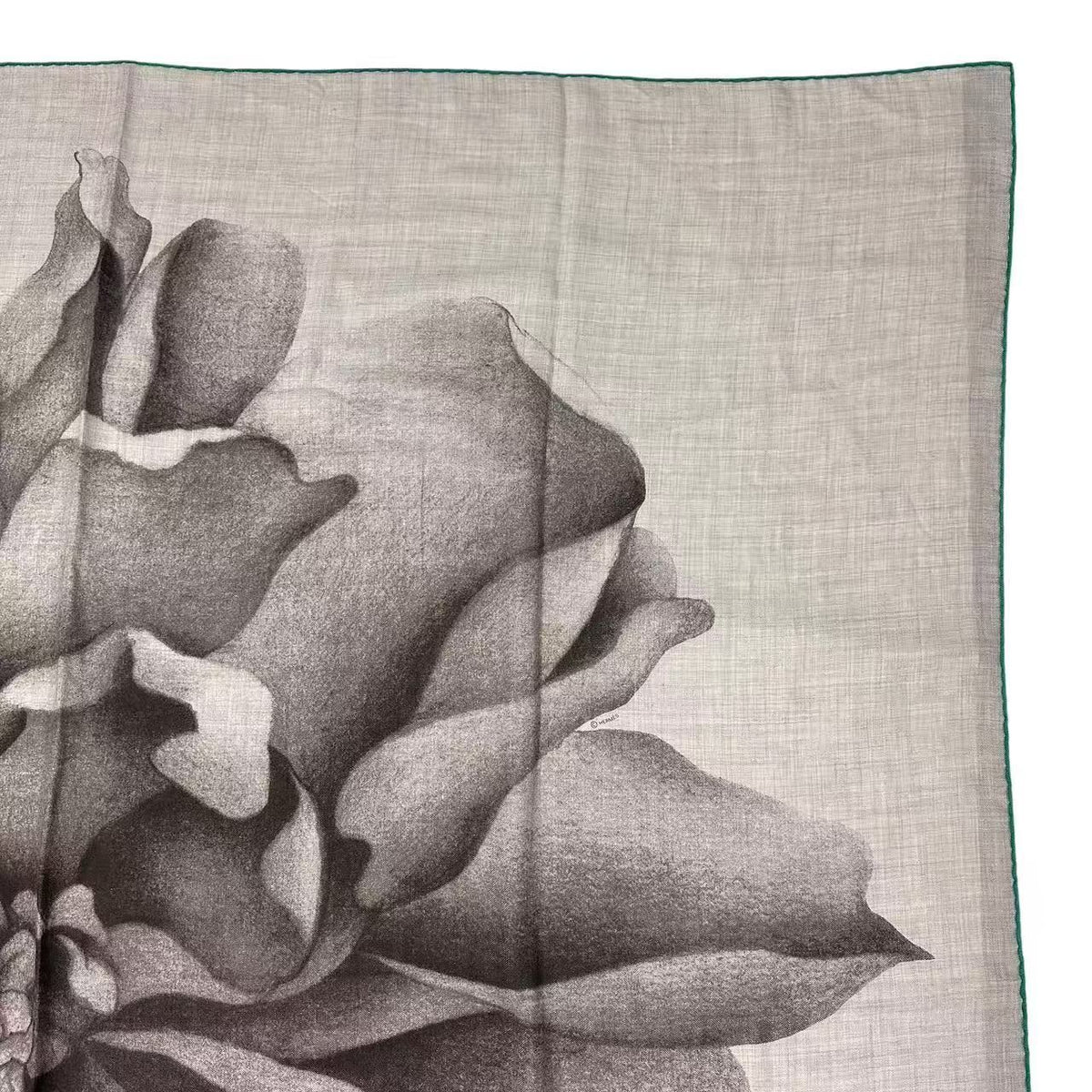 Hermes Scarf Cashmere Carre 140 Rose of Alma Une Pour Gray — view 3