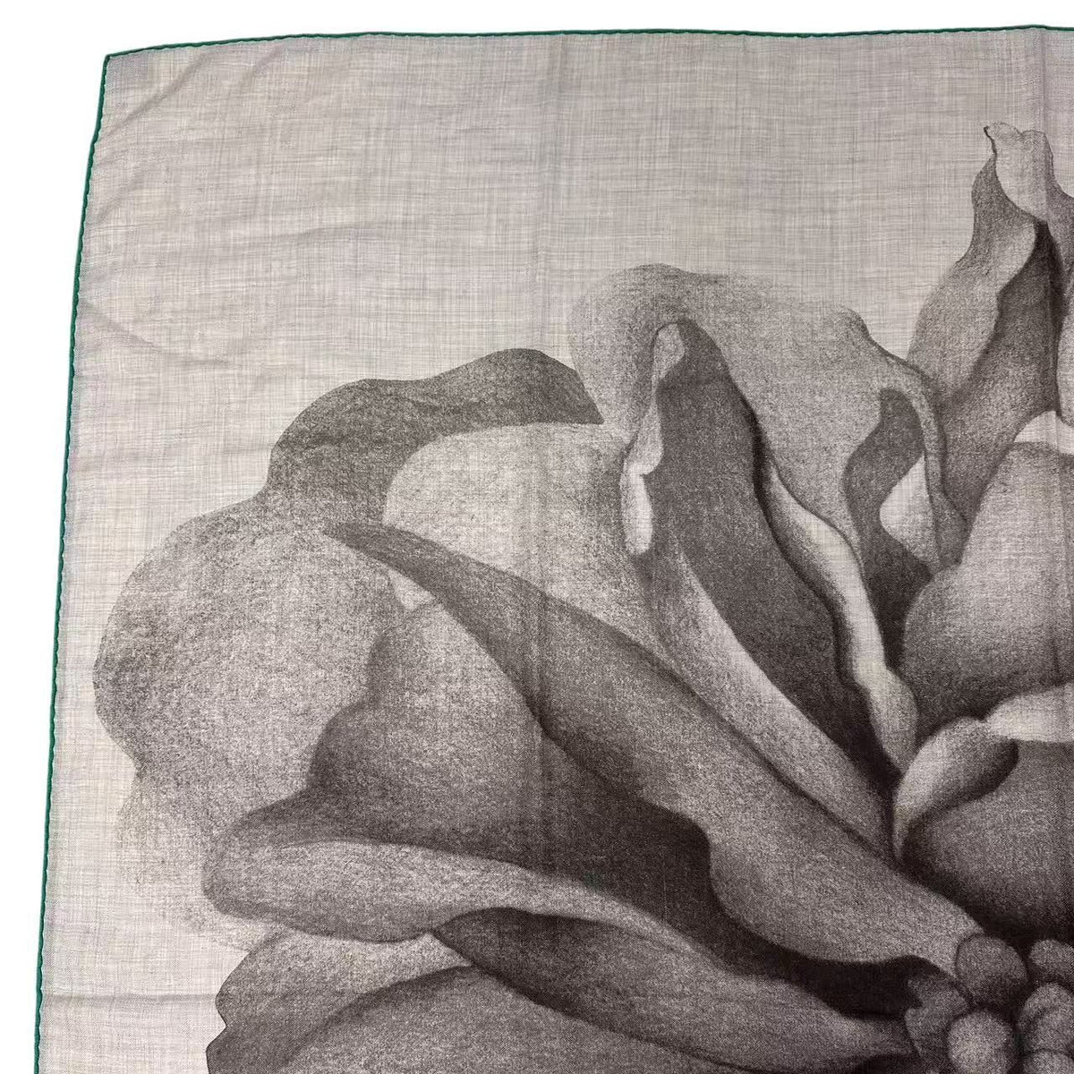 Hermes Scarf Cashmere Carre 140 Rose of Alma Une Pour Gray — view 2