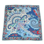 Hermes Scarf Cashmere Carre 140 Paisley From Blue