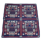 Hermes Scarf Silk Carre 140 Kelly en Perles Navy