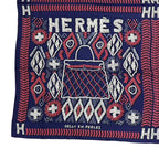 Hermes Scarf Silk Carre 140 Kelly en Perles Navy — view 4