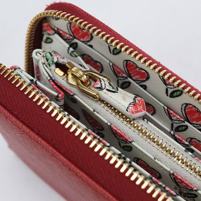 Prada Zip Around Wallet Saffiano Leather — view 5