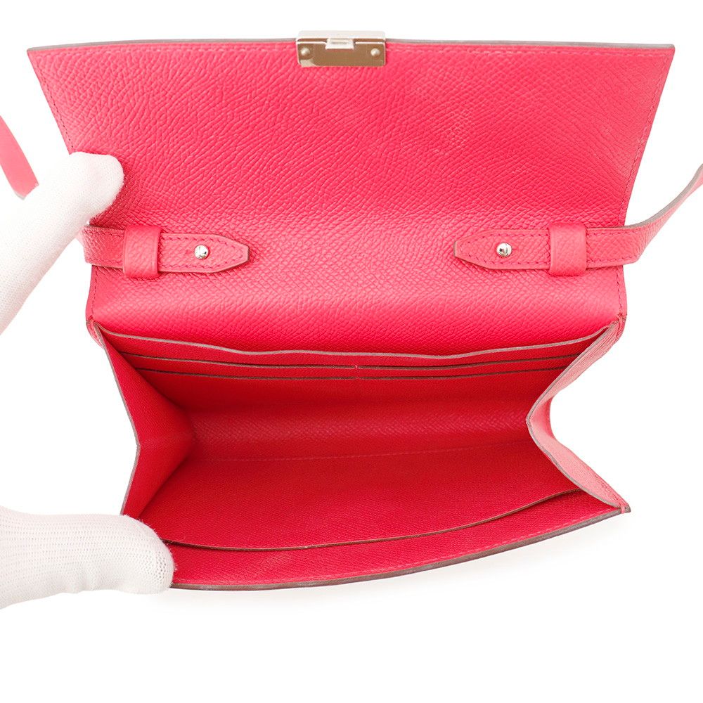 Hermes Clic Rose Silver Epsom 16 Bag — view 6