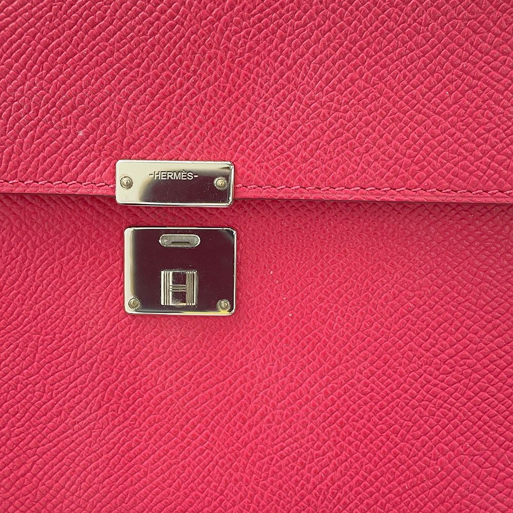 Hermes Clic Rose Silver Epsom 16 Bag — view 7