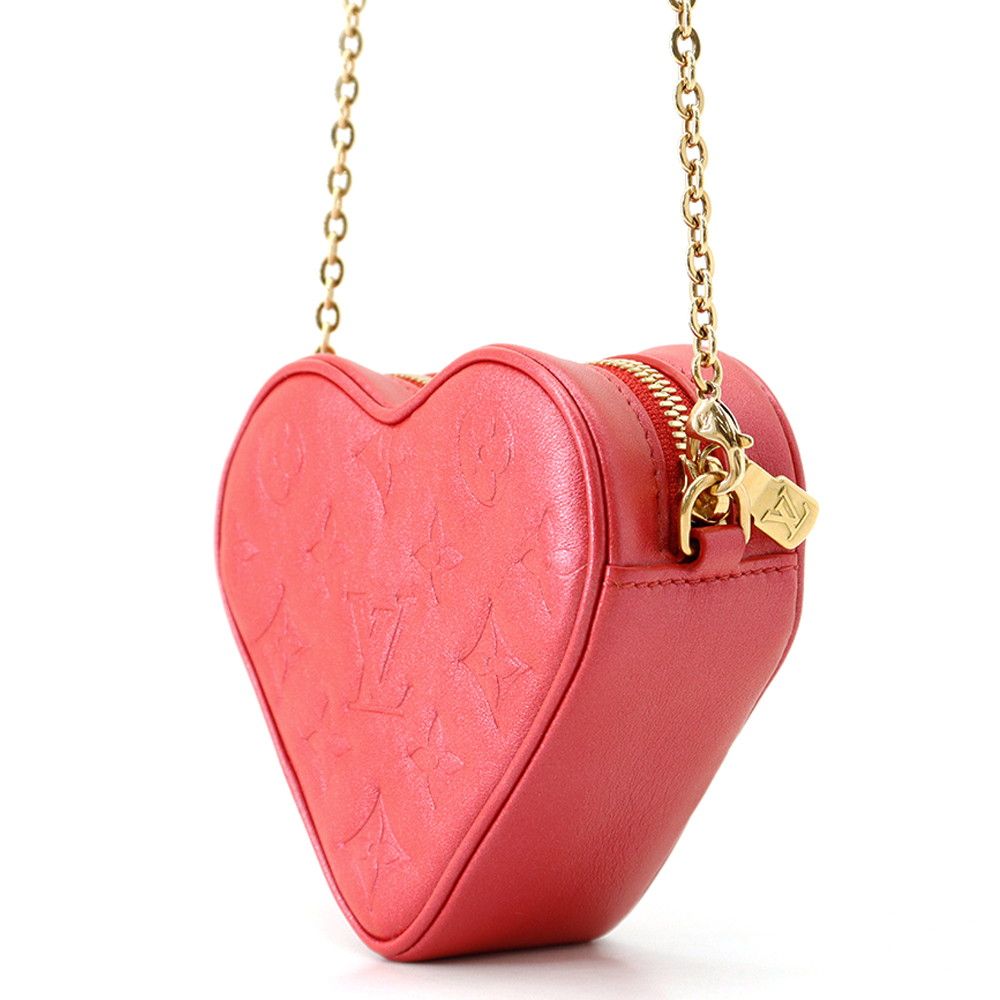 Louis Vuitton Chain Shoulder Bag Monogram Heart on Lambskin — view 2