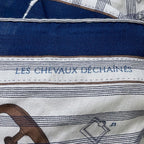 Hermes Shawl Carre 140 Geant les Chevaux Dechaines Transat Cashmere Silk Scarf — view 4