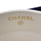 Chanel Card Case 24/ Metiers D'art Collection CC Logo Caviar Leather White — view 7