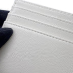 Chanel Card Case 24/ Metiers D'art Collection CC Logo Caviar Leather White — view 6