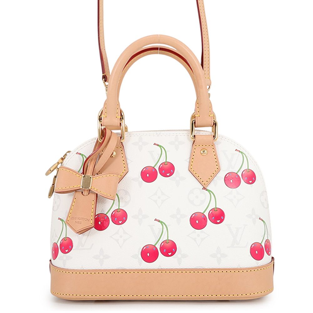 Louis Vuitton Monogram Cherry Alma BB LV x 2-Way Shoulder Bag White