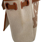 Hermes Herbag Zip PM Retourne Fauve Ecru Beige Gold Toile H Vache Hunter Handbag — view 7