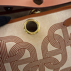 Hermes Herbag Zip PM Retourne Fauve Ecru Beige Gold Toile H Vache Hunter Handbag — view 8