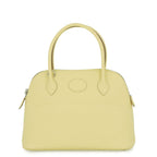 Hermes Handbag Bolide 27 Jaune Poussin Silver Epsom 2-Way