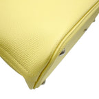 Hermes Handbag Bolide 27 Jaune Poussin Silver Epsom 2-Way — view 7