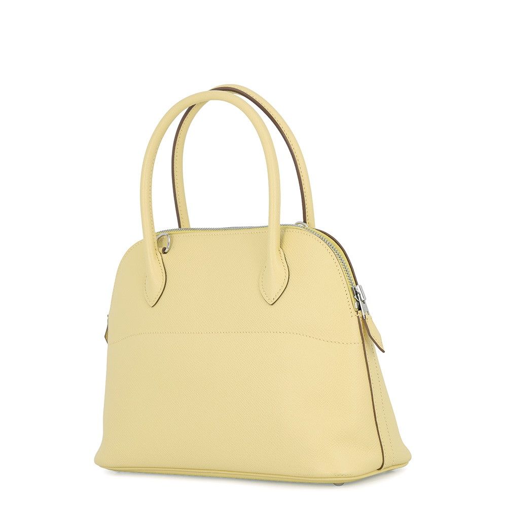Hermes Handbag Bolide 27 Jaune Poussin Silver Epsom 2-Way — view 2