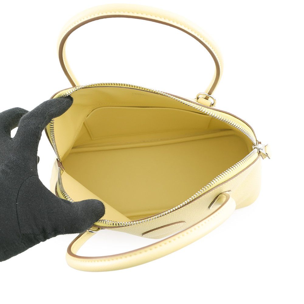 Hermes Handbag Bolide 27 Jaune Poussin Silver Epsom 2-Way — view 6