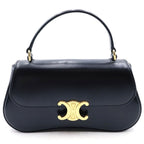 Celine Teenage Laura 2-Way Mini Shoulder Bag Black Leather Gold