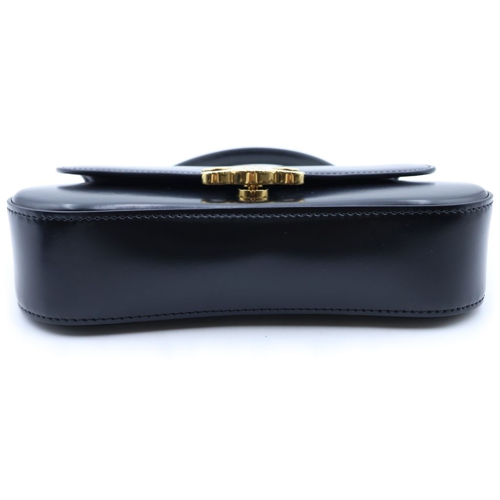 Celine Teenage Laura 2-Way Mini Shoulder Bag Black Leather Gold — view 4