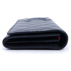 Chanel Cambon Line CC Logo Wallet Card Case Bifold Black Lambskin — view 3
