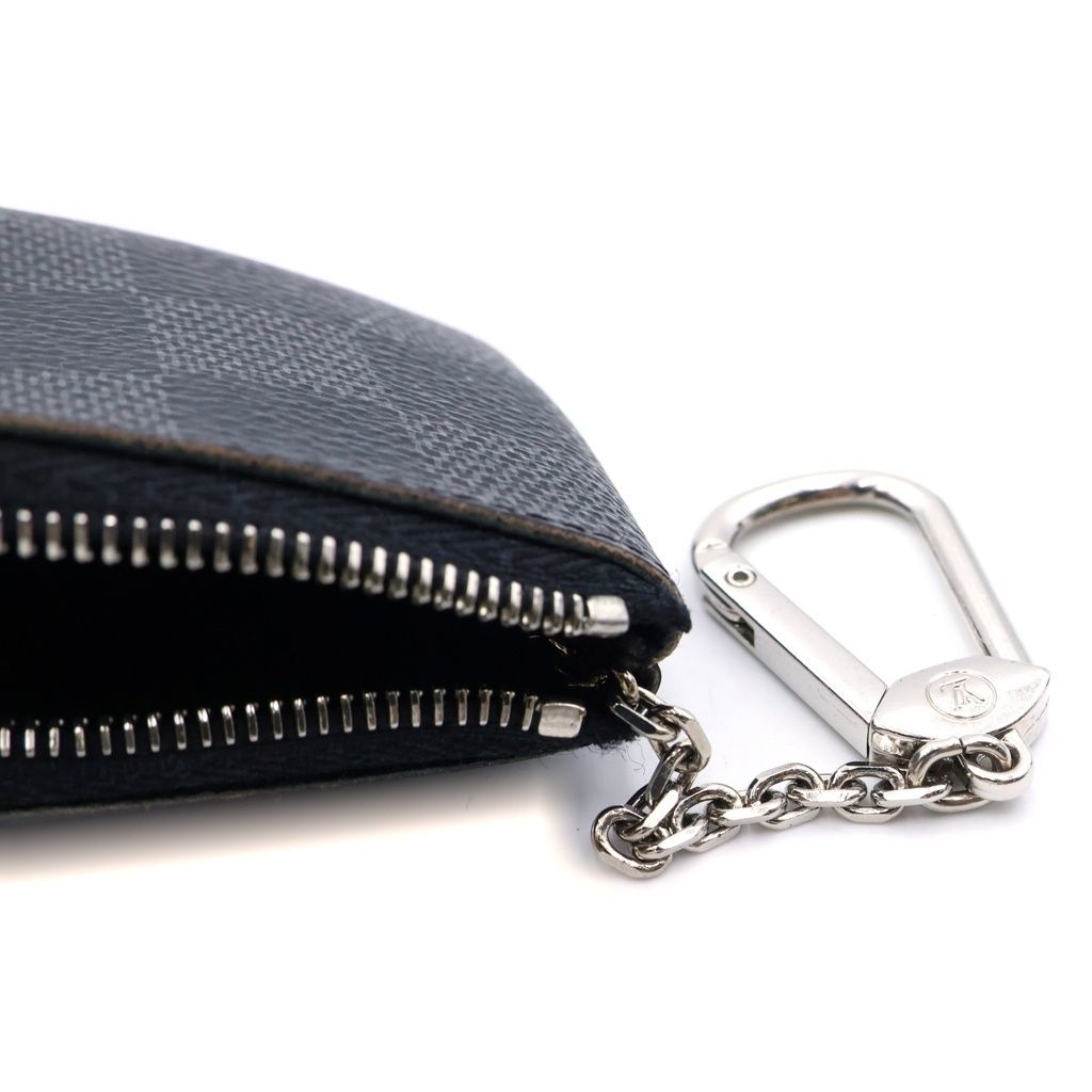 Louis Vuitton Damier Graphite Pochette Cles Card Case Black — view 5