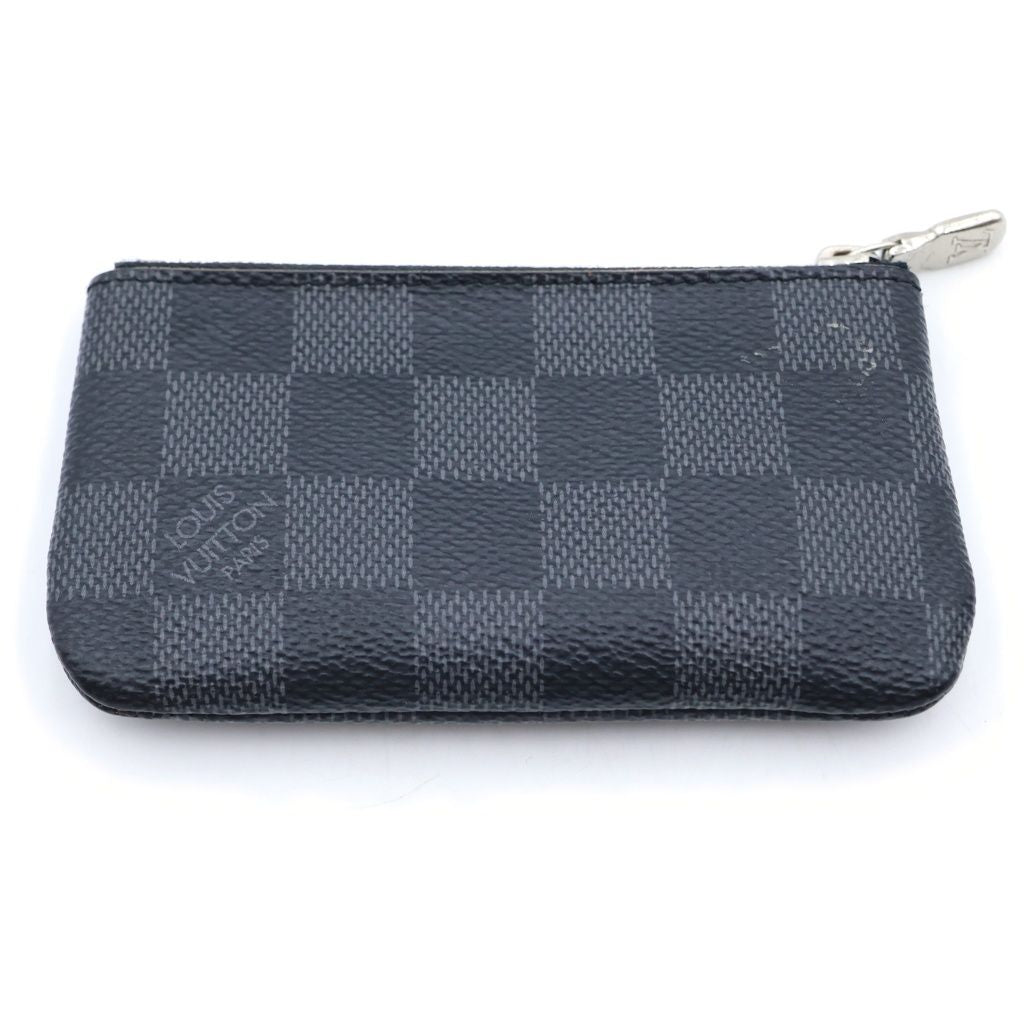 Louis Vuitton Damier Graphite Pochette Cles Card Case Black — view 2