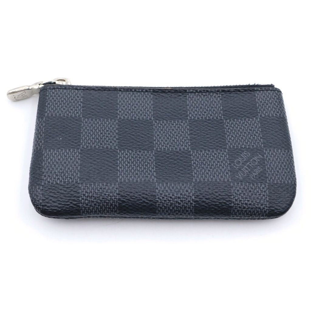 Louis Vuitton Damier Graphite Pochette Cles Card Case Black