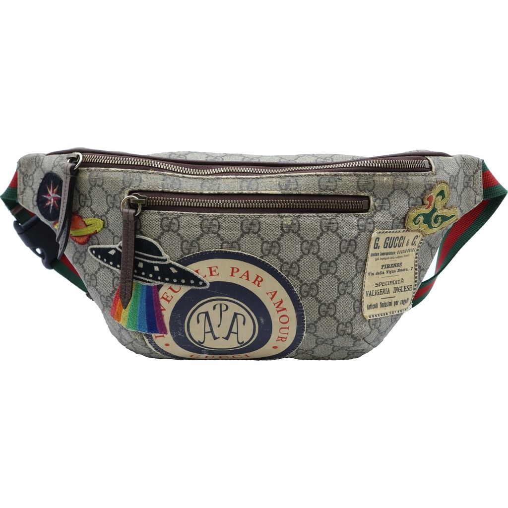 Gucci GG Supreme Courier Sherry Line Belt Bag Beige