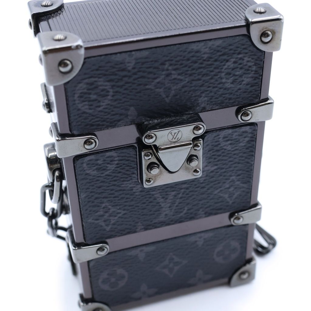 Louis Vuitton Monogram Eclipse Noir Chain Mini Trunk — view 4