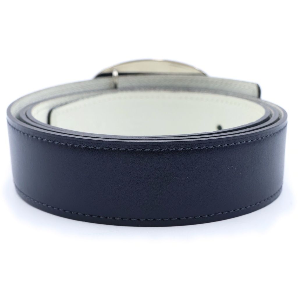 Hermes Chaine D'ancre Belt Epsom Box Calf Orange Navy White 95 — view 2