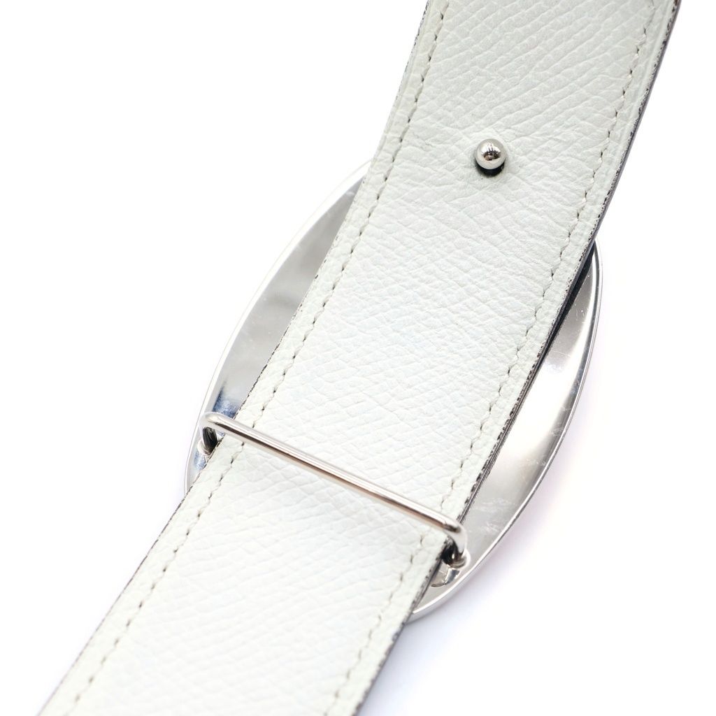 Hermes Chaine D'ancre Belt Epsom Box Calf Orange Navy White 95 — view 4