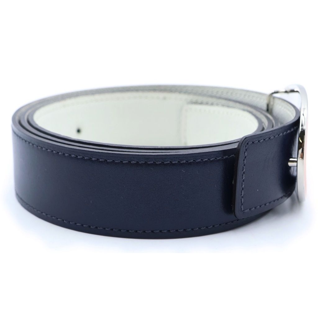 Hermes Chaine D'ancre Belt Epsom Box Calf Orange Navy White 95 — view 3