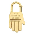 Hermes Cadenacharm Annee de la Hand Motif Charm Gold Keychain