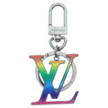 Louis Vuitton Porte Cles LV Rainbow Key Holder Bag Charm Multi Silver
