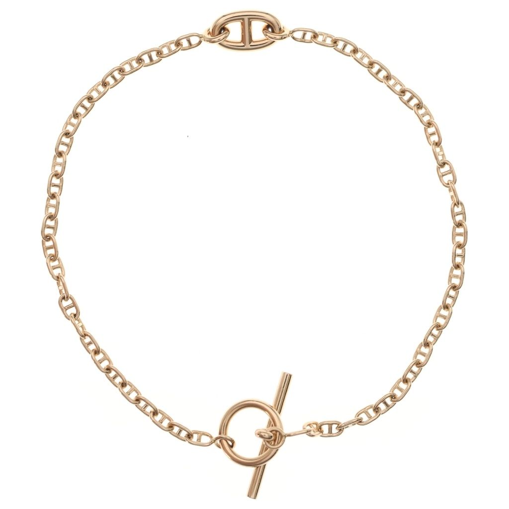 Hermes New Farandole Bracelet TPM Chain Pink Gold 18k — view 2