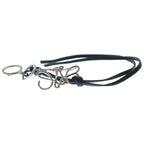 Loewe Anagram Bag Charm Key Ring Key Holder Silver Black — view 3