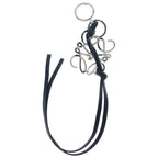 Loewe Anagram Bag Charm Key Ring Key Holder Silver Black — view 2
