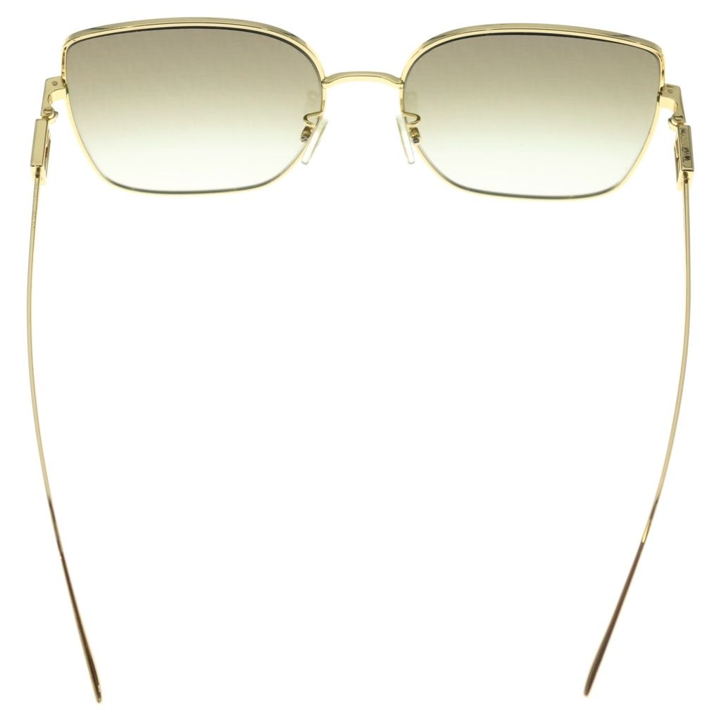 Fendi Baguette Sunglasses Square Metal Frame Eyewear Gold — view 2