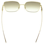 Fendi Baguette Sunglasses Square Metal Frame Eyewear Gold — view 2