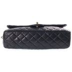 Chanel Quilted 25 Valentine Heart Charm Chain Shoulder Bag Black Lambskin Gold — view 4