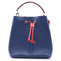 Louis Vuitton Neo Noe Epi Indigo Blue 2-Way Shoulder Bag Navy Red Silver