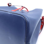 Louis Vuitton Neo Noe Epi Indigo Blue 2-Way Shoulder Bag Navy Red Silver — view 5